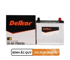Ắc Quy DELKOR 75D23L (12V-65AH)