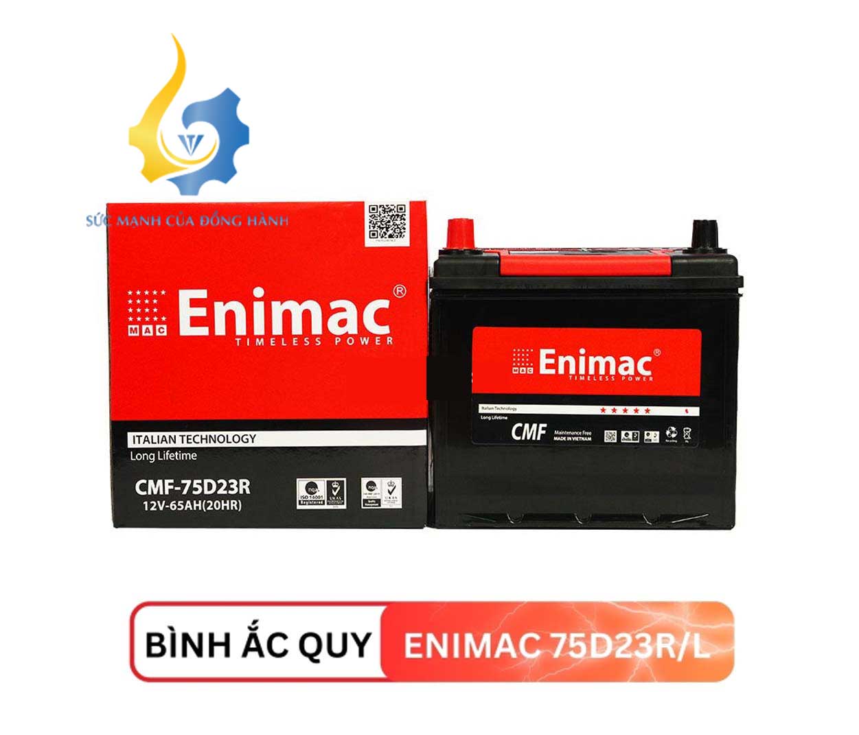 Ắc quy ENIMAC 75D23R/L (12V65AH)