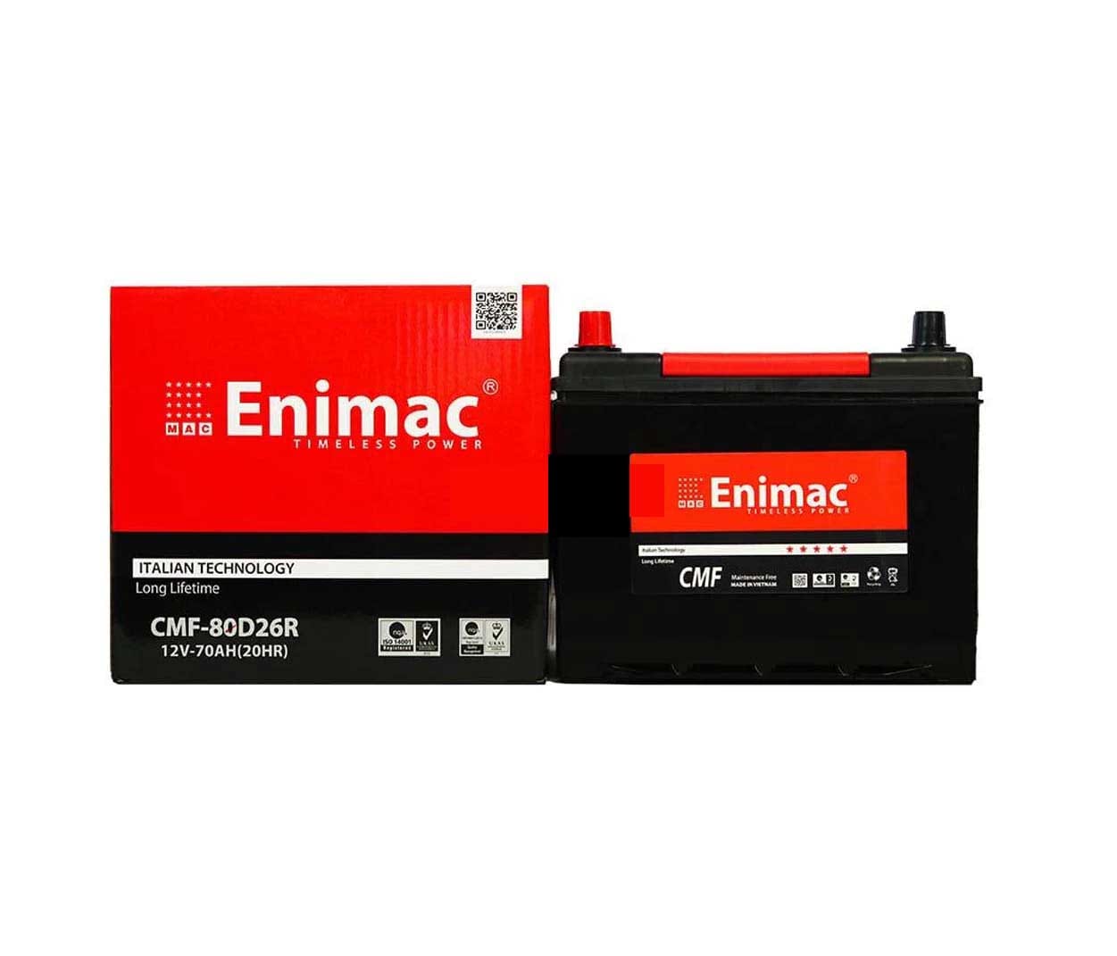 Ắc quy ENIMAC 80D26R/L (12V70AH)