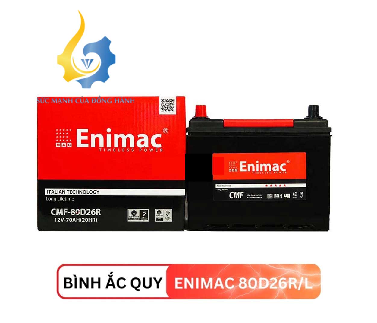 Ắc quy ENIMAC 80D26R/L (12V70AH)