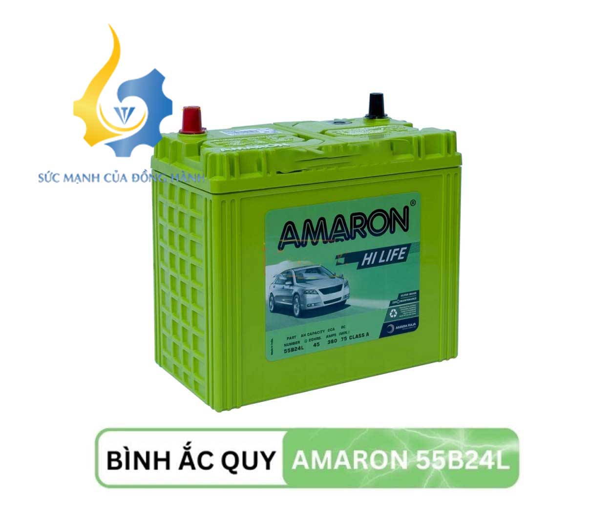 Ắc quy Amaron 55B24L 12V 45AH CCA 380A