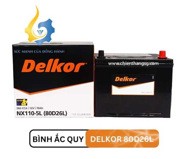 Ắc Quy Delkor 80D26L (12V-70AH)