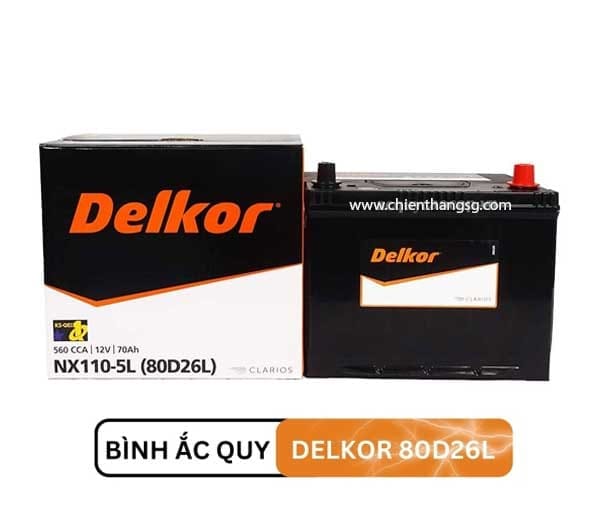 Ắc Quy Delkor 80D26L (12V-70AH)