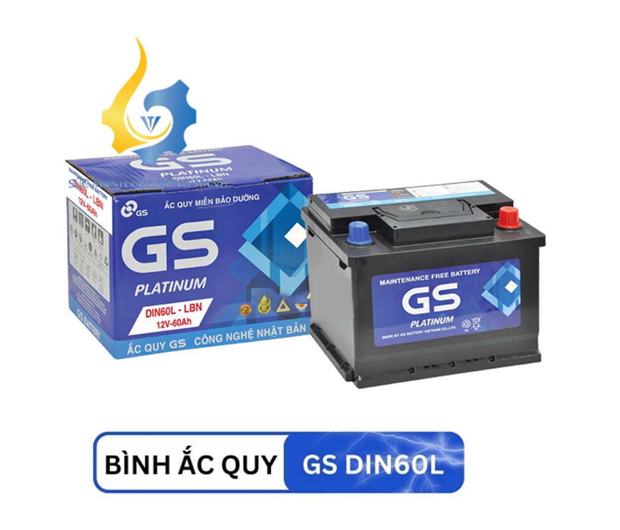 Ắc quy GS MF DIN60 (12V 60AH)