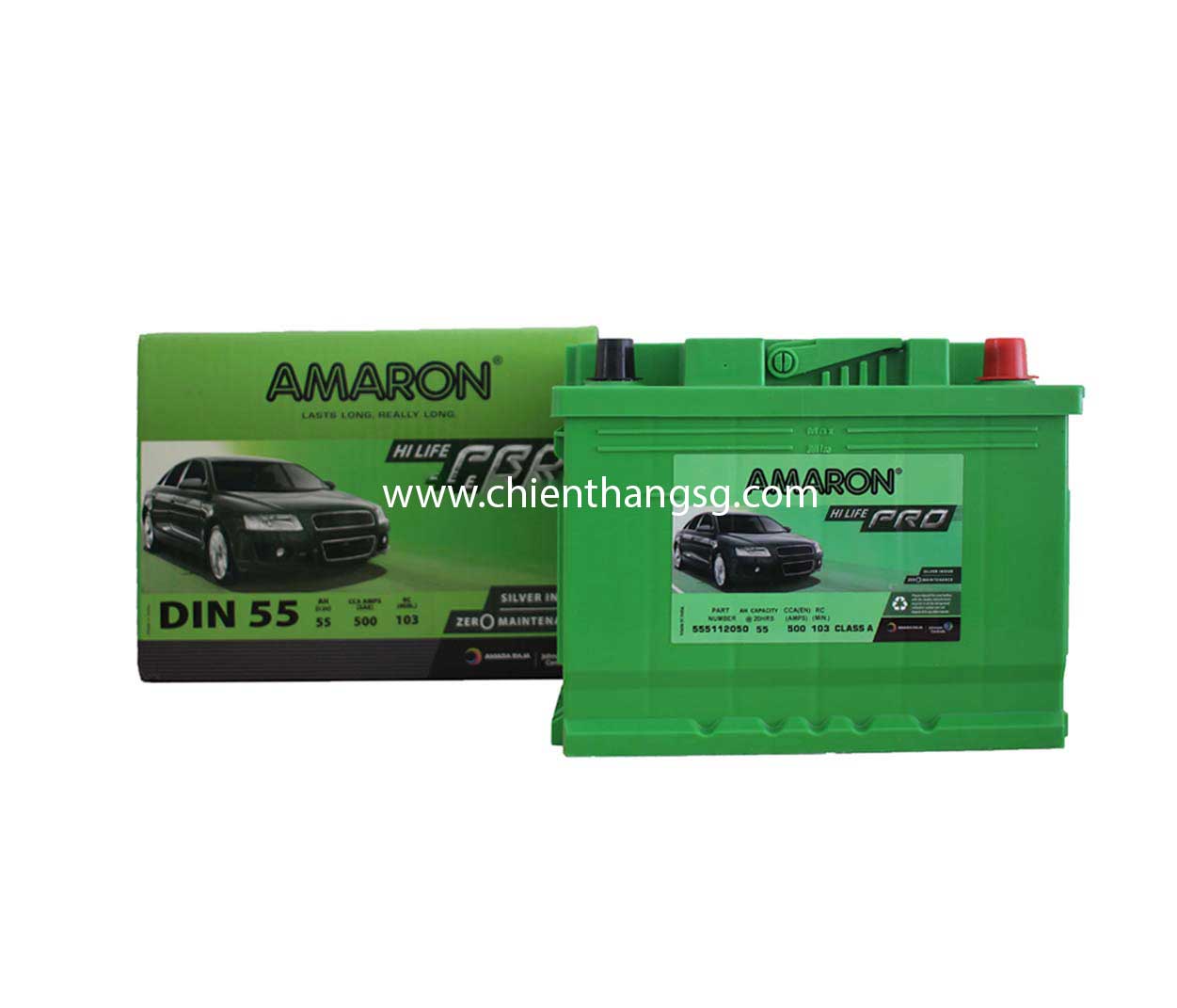 Ắc quy Amaron Din55 12V 55AH