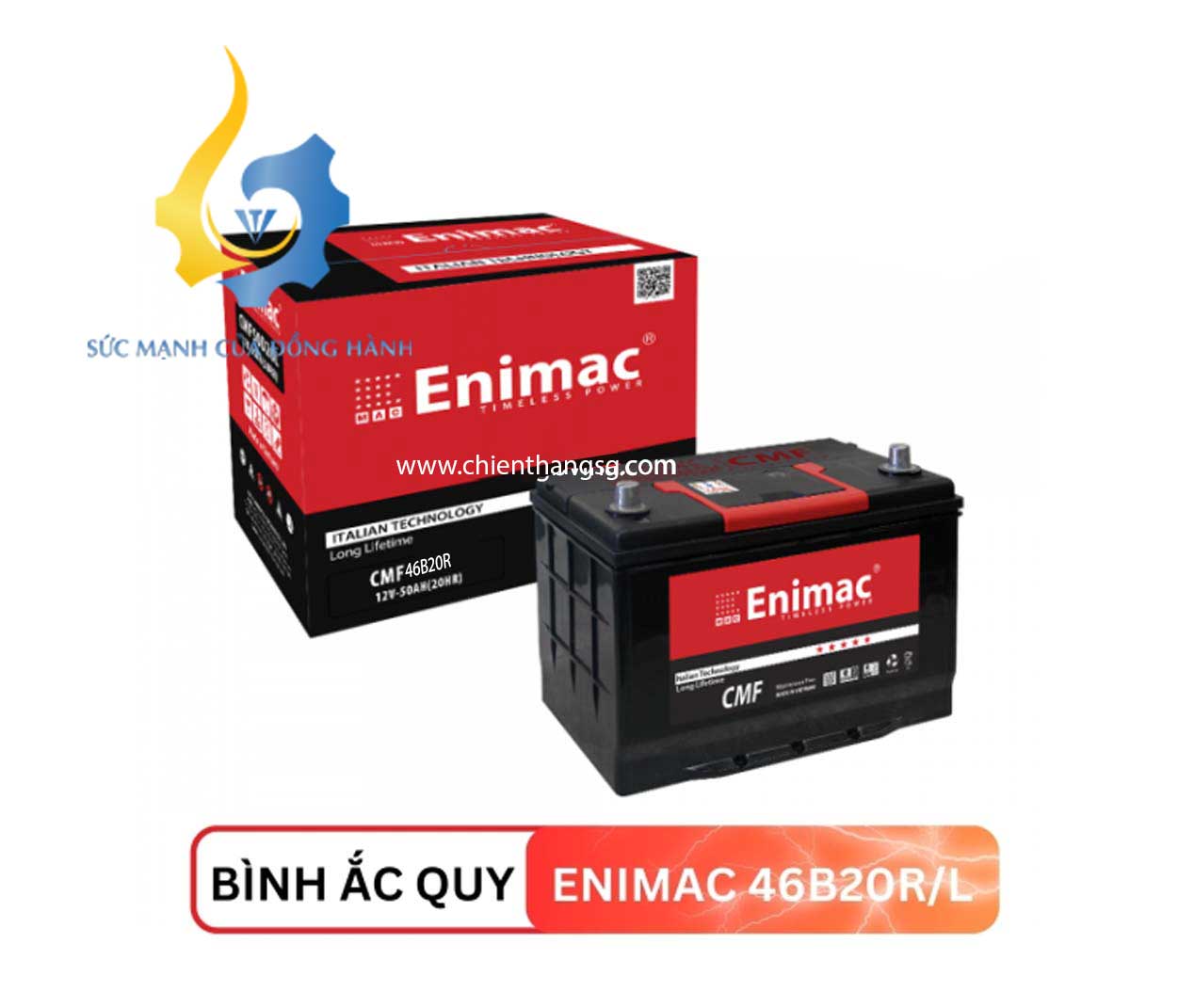 Ắc quy ENIMAC 46B20R/L (12V45AH)
